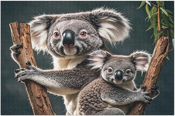 Koala with Baby - 1000 Piece Jigsaw Puzzles for Adults，Stress Relieving Game Props Positive Thinking Puzzles Party Entertainment Puzzles for Adults and Teens Toy
