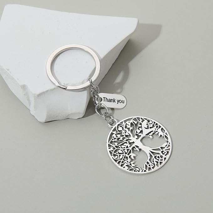 PHAETON 20PCS Tree Of Life Thank You Keychain Graduation & Team Appreciation Gifts