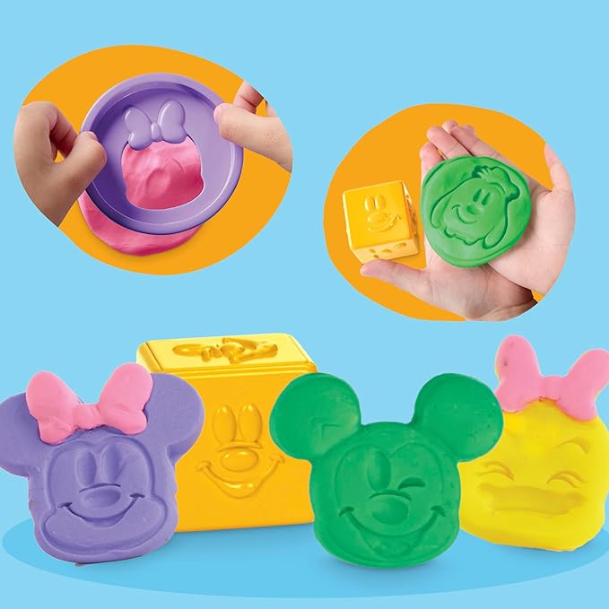 Play-Doh Disney Junior Mickey Mouse Clubhouse, Happy Stackable Toy Set, Preschool Toys, Arts & Crafts Gifts for Kids 2+