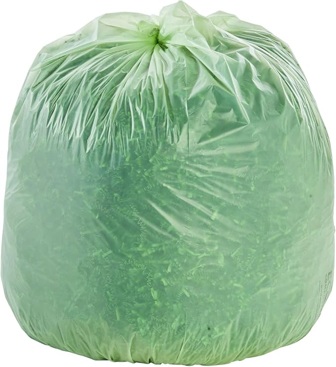 Stout by Envision Ecosafe-6400 Bags, 32 Gal, 0.85 Mil, 33" X 48", Green, 50/box