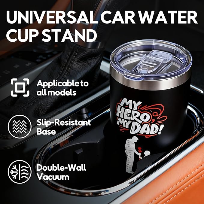 Christmas Gifts for Men 2025, Engraved Gift from Daughter Son, 20oz Stainless Steel Insulated Cup - Birthday, Fathers Day, Christmas for Him Coffee Tumbler, Leakproof Travel Mug,Black