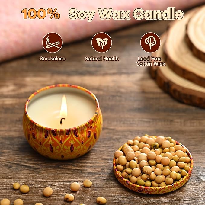 Scented Candle Set, 12 Pack Candles Gift for Home Scented, Aromatherapy Candle Gift, 2.5 oz Long Lasting Soy Candles for Men, Women, Friends Birthday, Mother's Day, Valentine Bath SPA