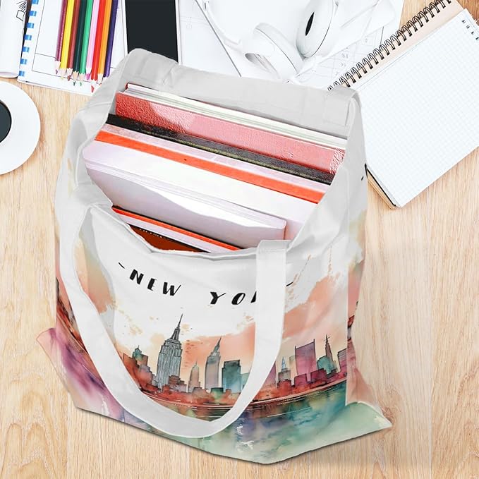 Jeilink New York Souvenirs and Gifts Beach Weekender Tote Travel Reusable Grocery Bags Girls Trip