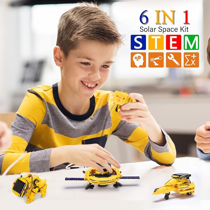 AESGOGO STEM Projects for Kids Age 8-12, Science Kits for Boys, Solar Robot Space Toy Building Kits, Christmas Birthday Gifts for 8 9 10 11 12-14 Year Old Boys Girls Teens.