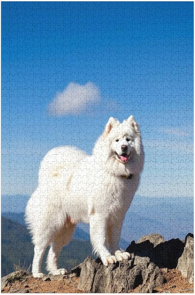 Adult Wooden Puzzle 1000 Pieces - Great Pyrenees Lovers Cute Dog Theme Jigsaw Puzzles， Exquisite Art Design，for Puzzles Challengers and Enthusiasts，Puzzle Games for Children and Adults