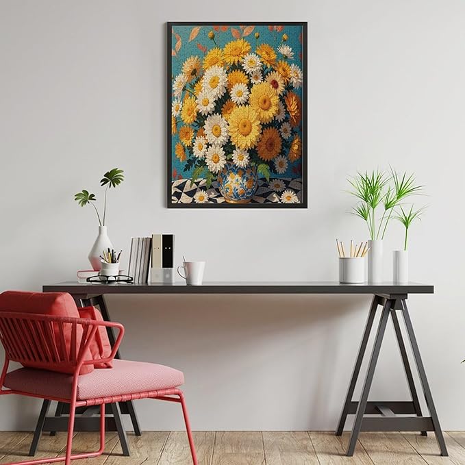Jigsaw Puzzles for Adults 500 Piece - Chrysanthemum Themed Wooden Puzzles Challenge Puzzles，Educational Games，Family Puzzles，Unique Gifts for Wall Art ，Funny Puzzles