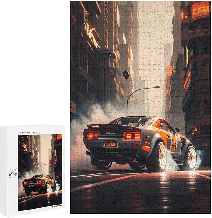 Jigsaw Puzzles for Adults 1000 Piece - Cool Sports Car Wooden Puzzles, Stress Relief Games, Funny Puzzles，Unique Gifts for Wall Art，Family Puzzles，Educational Games
