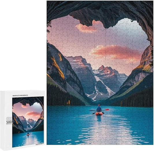 Wooden Puzzle - Follow Your Heart Jigsaw Puzzles，Wooden Puzzles for Adults 500 Pieces Unique Gifts for Wall Art，Challenge Puzzles，Educational Games，Family Puzzles