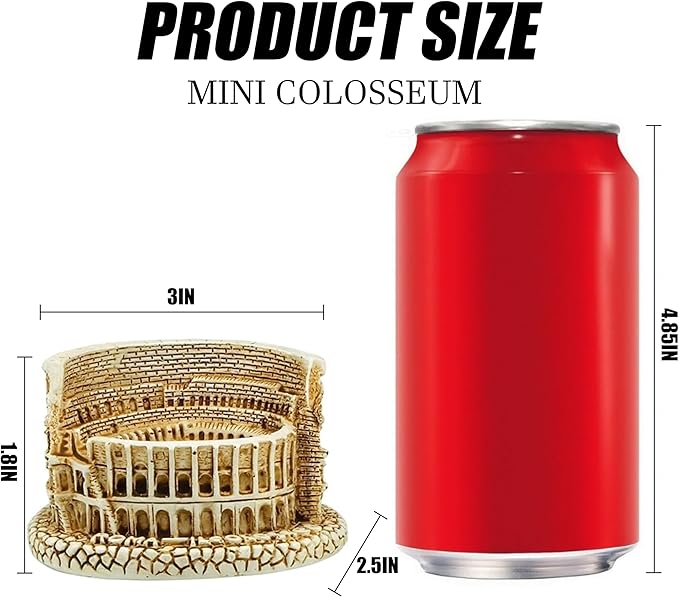 Mini Statue, Ancient Roman Architecture Resin Model Italian Decor Piece, Classic Rome Souvenir & Souvenirs, Perfect for Home Office Desktop Display Gifts