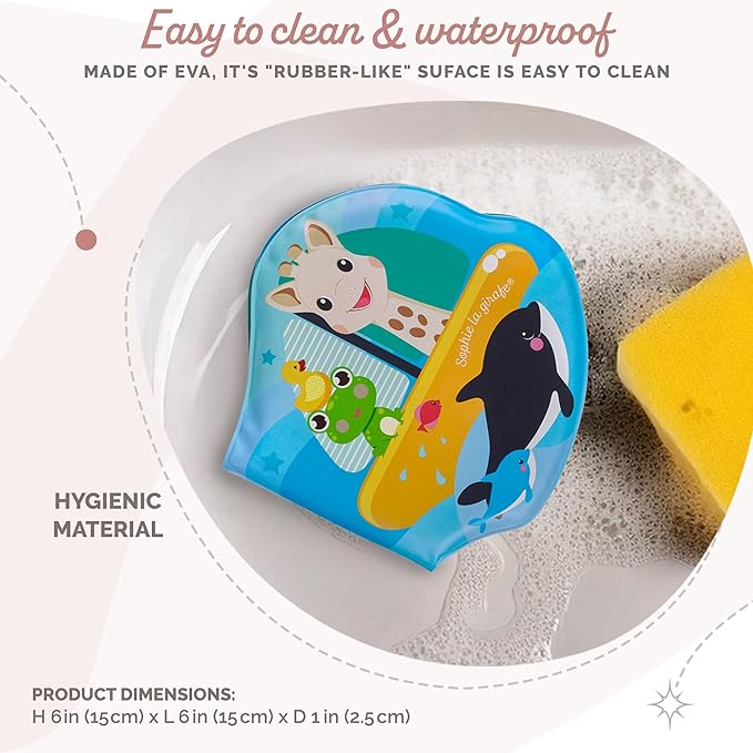 Sophie la girafe Bath Book | Soft, Fun & Easy to Grasp | 8 Playful & Colorful Pages