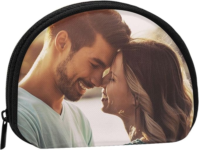 Custom Coin Purse Personalized Change Purse Design Your Photo Logo Name Change Purse Wallet Zipper Durable Cash Pouch Storage Bag for Women Gifts (Style 2)