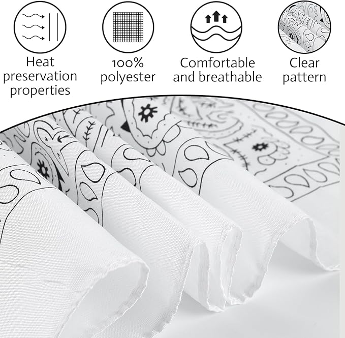 PLULON 30 Pack Bandanas for Men Women, Polyester Novelty Paisley Pattern Bandana Headbands Wristband Neckerchief Cowboy