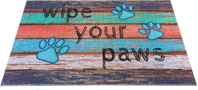 Darkyazi 23.6" x 35.4" Colorful Doormats Entrance Front Door Rug Funny Outdoors/Indoor/Bathroom/Kitchen/Bedroom/Entryway Floor Mats，Non-Slip Polyvinyl Chloride (Dog Claw Floor)