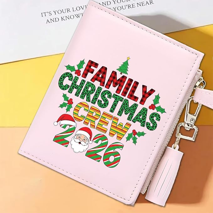 GEEAD Custom Design Small Wallets for Women Bifold Slim Coin Purse Zipper ID Card Holder for Christmas