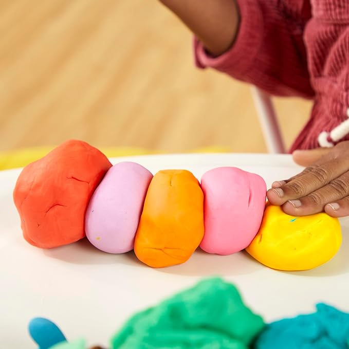 Play Doh Modeling Compound 10-Pack Case of Assorted Colors, Non-Toxic 2 oz. Cans, Christmas Stocking Stuffer Gifts, Prizes, & Party Favors, Preschool Toys for Kids, Ages 2+ (Amazon Exclusive)