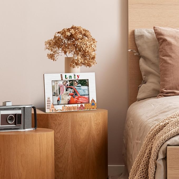 Italy Picture Frames, Italy Souvenirs, Tabletop Picture Frames for Honeymoon Gifts For Couples, Italian Gifts For Women, Home Office Living Room Table Decorative Supplies, Tabletop Display-33