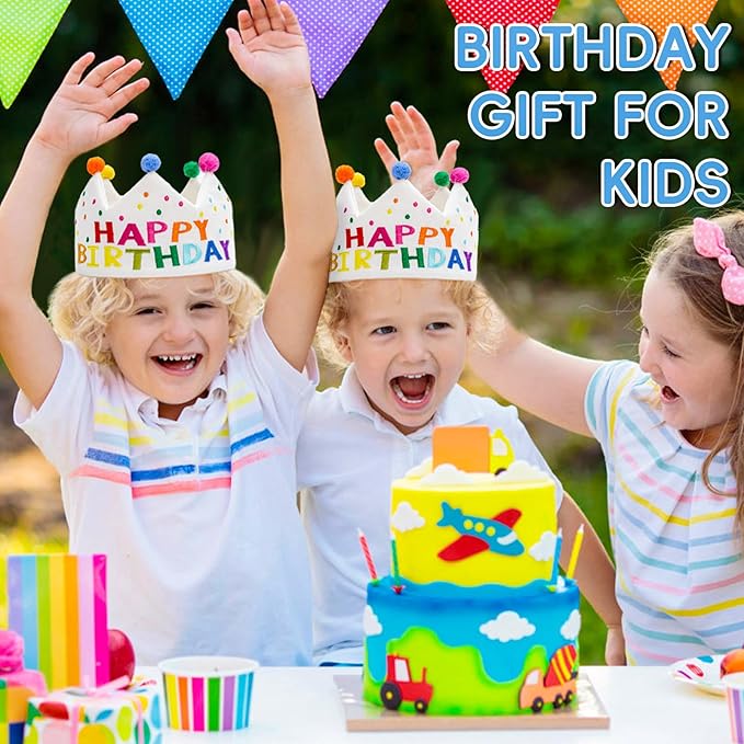 Personalized Hand Embroidered Crown, Customed Birthday Crowns for Kids Birthdays Party, Fit All Ages