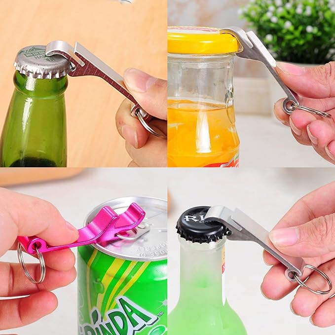 50 Pcs Bottle Openers, Soda Beverage Beer Bottle Opener Keychain,Small and Practical, Easy to Carry, for Kitchen/Wedding/Bar/Party