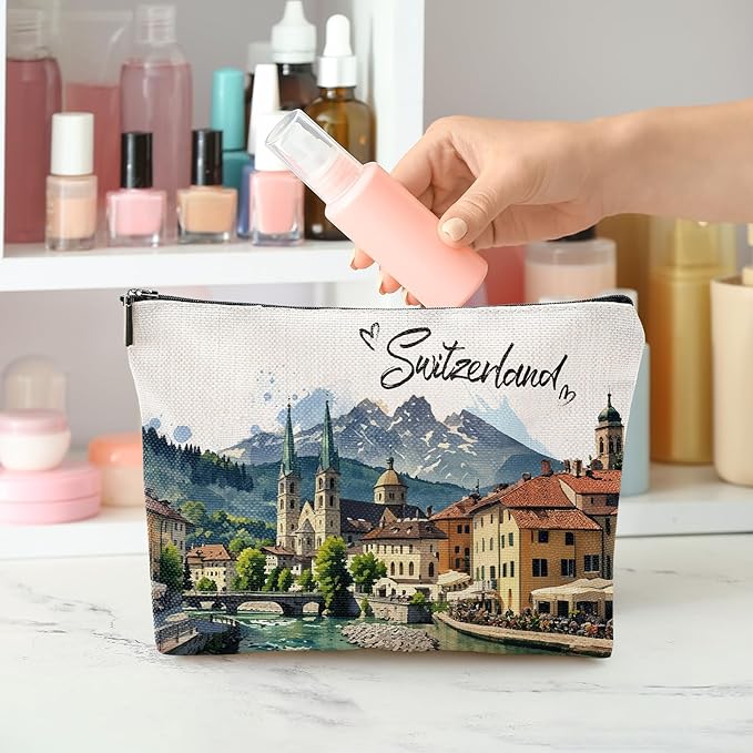 Switzerland Travel Souvenirs Gift - Zurich Lausanne Trip Gifts for Women, Swiss Alps Journey Gifts for Switzerland Lover Bridal Shower Holiday Homewarming Birthday Gift
