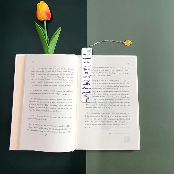 Bookmarks for Women Men Appreciate Gifts Bookmark Dad Mom Bestie Grandma Grandpa Teacher Birthday Present Auntie Uncle Sunflower Book Lover Colleague Friend Retirement Christmas Keepsakes (May You)