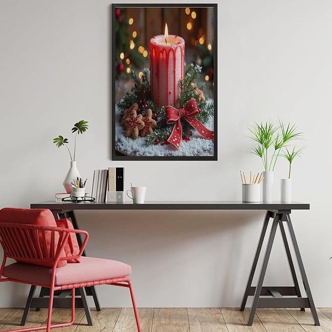 Jigsaw Puzzles for Adults 1000 Piece - Merry Christmas，Christmas Candles Wooden Puzzle Puzzle Games， Stress Relief Games，Funny Puzzles，Unique Gifts for Wall Art ，Family Puzzles