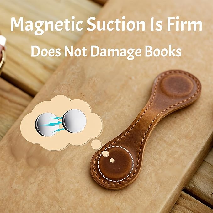 Custom Leather Magnetic Bookmark Personalized Magnetic Leather Bookmark Custom Engraved Vintage Bookmarks Name Initials Text Book Marker Clips Gifts for Readers Book Lovers Women