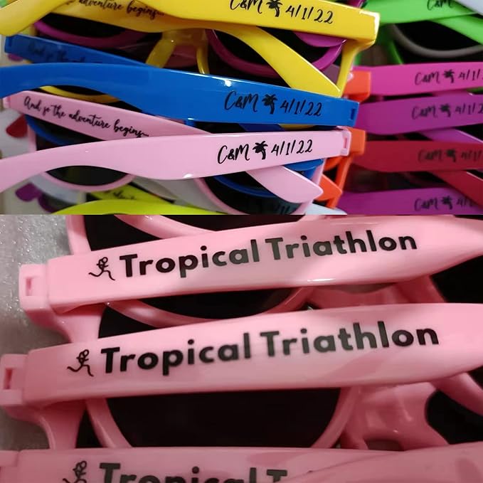 900pc Personalized Wedding Sunglasses Bulk for Guests Party Favors,Custom Personalized Logo Sunglasses Womens Men,Wedding Bridesmaid Sunglasses Gifts,Bachelor Party Favors Set （Lemon）