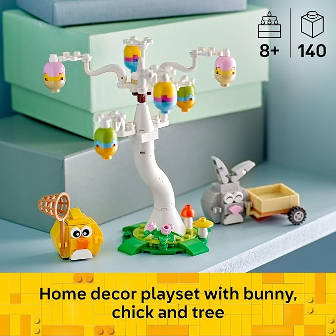 LEGO Easter Bunny and Chick Egg Hunt Building Toy for Girls & Boys - Springtime Pretend Playset for Kids, Ages 8+ - Basket Stuffer or Gift Idea for Easter, Birthdays, & Special Occasions - 40808