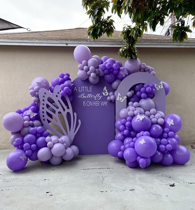 Bezente Dark Purple Latex Party Balloons - 30 Pack Large Thick Purple Balloons Big Round Purple Latex Balloons for Graduation Halloween Wedding Birthday Party Decorations