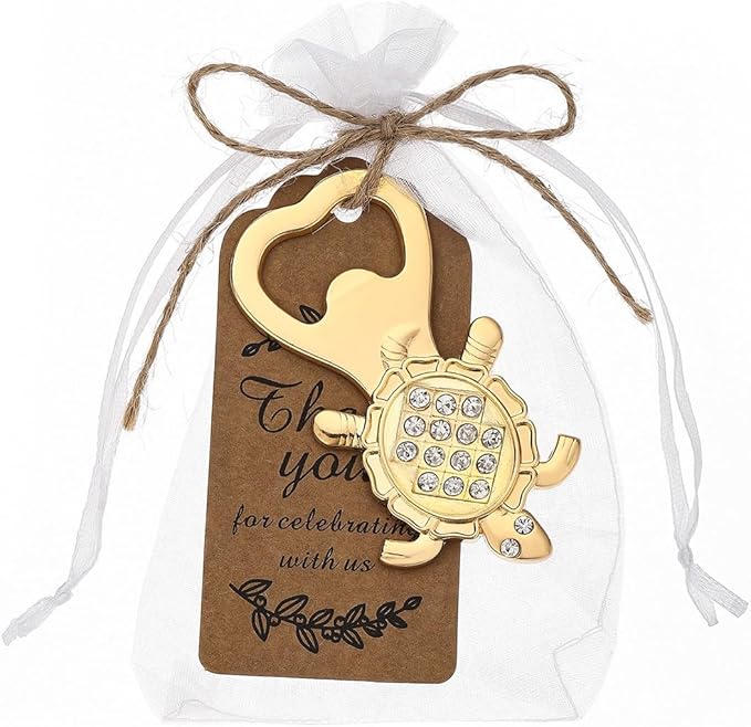 12PCS Nautical Keepsake Bottle Openers Hawaiian-Summer Beach Pool Party-Decor Nautical Wedding Birthday Beach Bridal Shower Favors Gender Reavel Party Gift for Guest (12,turtle)