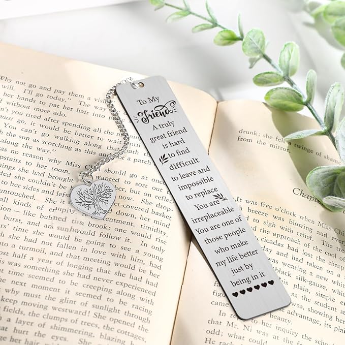 Best Friend Bookmark Gift, Christamas Stocking Stuffers, Friendship Bookmark for Besties BFF Friend, Birthday Gifts for Female Friend Men Book Lover Women