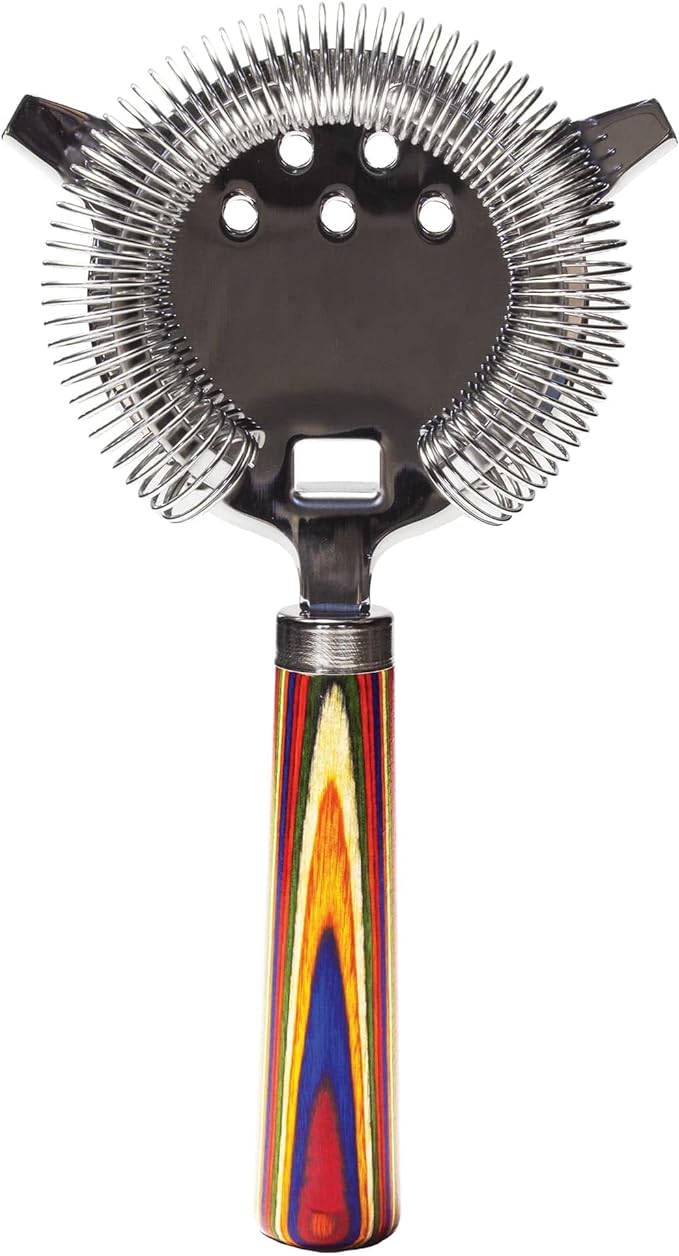 Totally Bamboo Baltique Marrakesh Collection Hawthorne Cocktail Strainer, Stainless Steel Bar Strainer