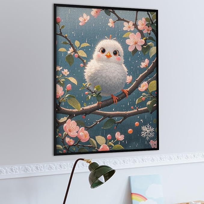 Wooden Puzzles 1000 Piece，Bird Flower Themed Jigsaw Puzzles，Stress Relief Games，Puzzle Games Challenge Puzzles，Educational Games，Family Puzzles