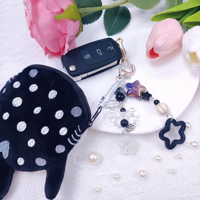 Cute Keychain Whale Shark Coin Purse Keychain Cute Plush Zipper Change Pouch, Kawaii Handmade Wallet for Women