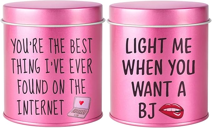 Scented Candle, 9oz Rose Scented Candles for Him, Her, Couple Valentines Day Gifts, 2 Pack