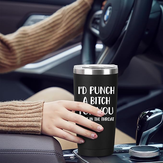 MASGALACC Funny Birthday, Valentine's, Galentine's, Mother's Day, and Christmas Gift for Women, Sisters, Girlfriends, and Friends – Friendship & Funny Gift Ideas, 20oz Black Stainless Steel Tumbler