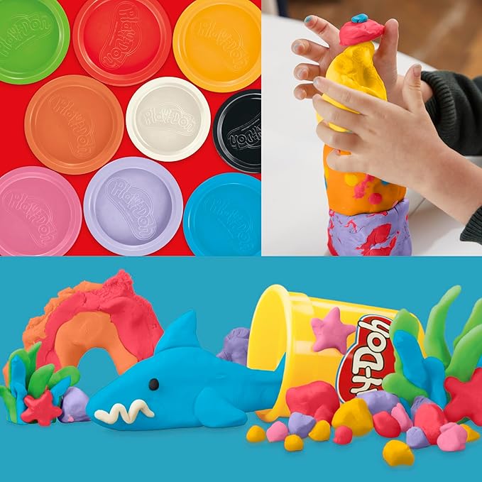 Play-Doh 9 Pack Favorite Color Set, Assorted Colors, 2 & 4 Ounce Modeling Compound Cans, Kids Arts & Crafts, Back to School Gifts & Prizes, Preschool Toys, Ages 2+ (Amazon Exclusive)
