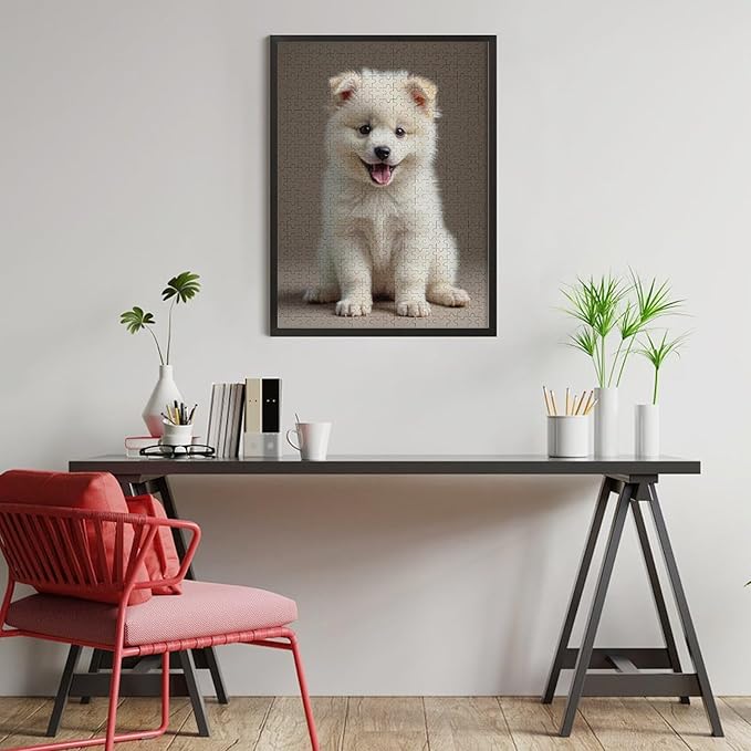 Jigsaw Puzzles for Adults 500 Piece - Cute Dog Puppy Wooden Puzzles, Educational Games，Challenge Puzzles Puzzle Games, Stress Relief Games