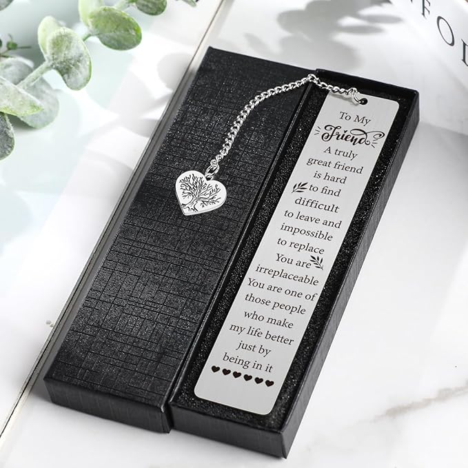 Best Friend Bookmark Gift, Christamas Stocking Stuffers, Friendship Bookmark for Besties BFF Friend, Birthday Gifts for Female Friend Men Book Lover Women