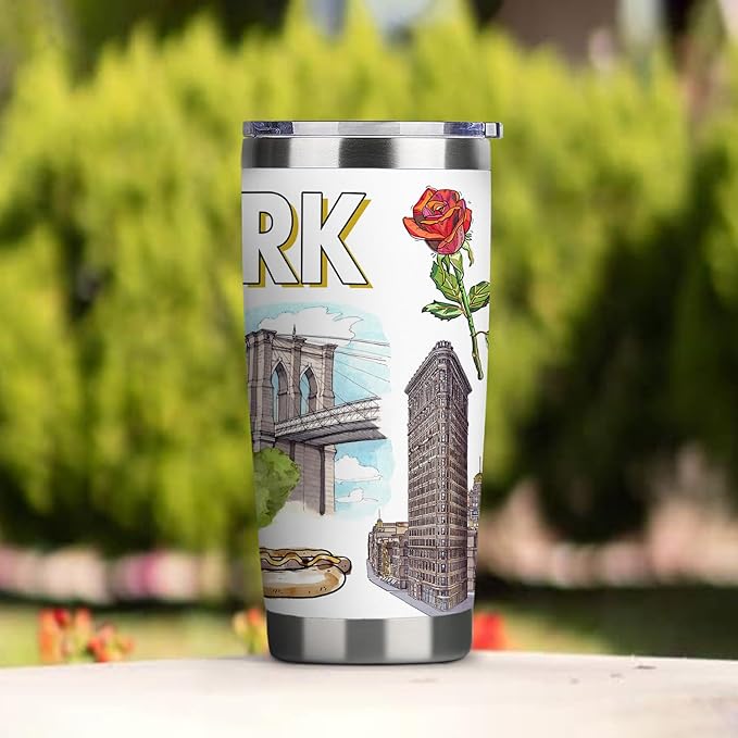 City Tumbler for City Lover,20oz Double Wall Vacuum Insulated Stainless Steel Coffee Cups (New york)