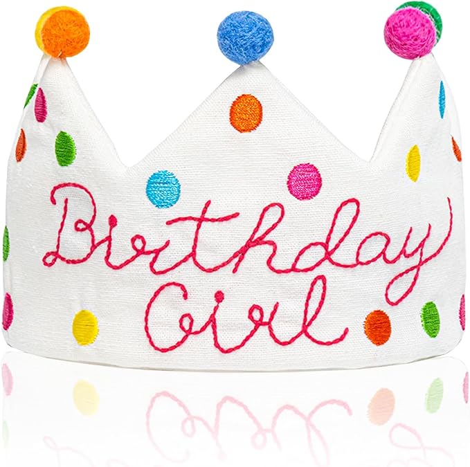 Personalized Hand Embroidered Crown, Customed Birthday Crowns for Kids Birthdays Party, Fit All Ages