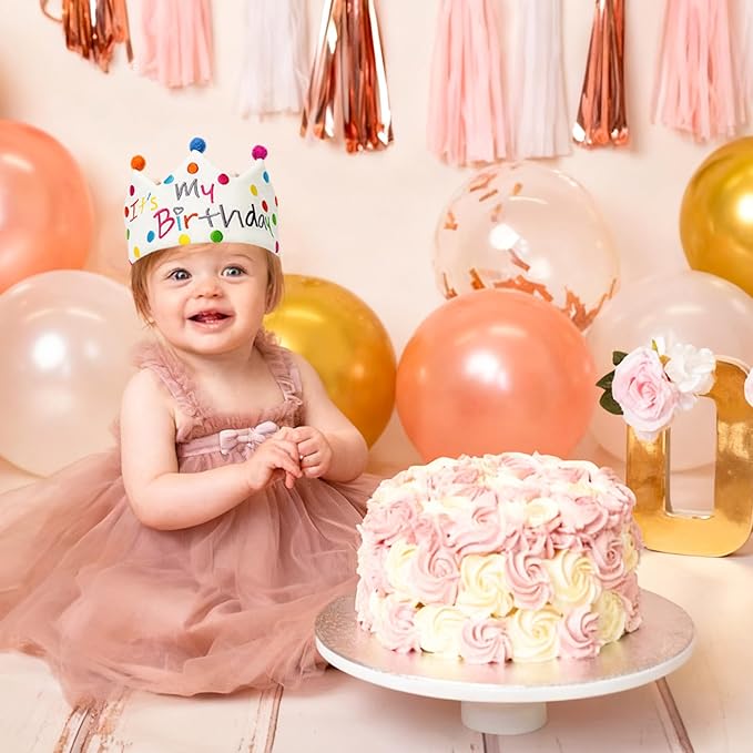Personalized Hand Embroidered Crown, Customed Birthday Crowns for Kids Birthdays Party, Fit All Ages