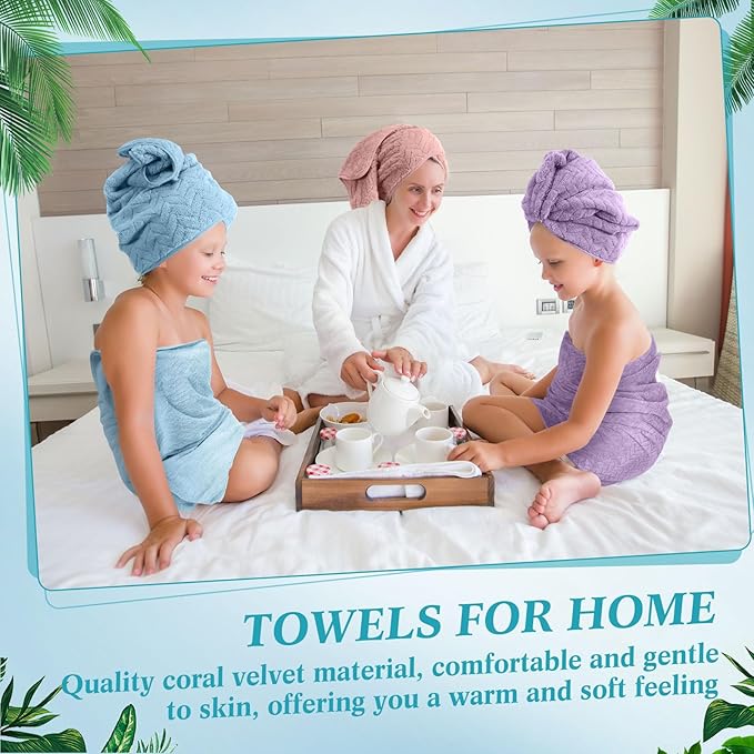 Mixweer 16 Pieces Bath Towels Set Quick Dry Towel Set for Bathroom Included 4 Bath Towels 4 Hand Towel and 8 Washcloths Absorbent Bathing Coral Velvet Washcloth for Shower Spa Hotel (Macaron Color)