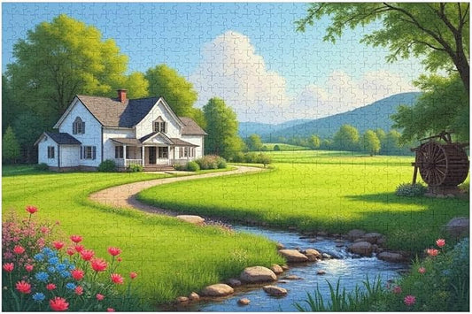 Manor and Farm - 1000 Piece Jigsaw Puzzles for Adults，Stress Relieving Game Props Positive Thinking Puzzles Party Entertainment Puzzles for Adults and Teens Toy