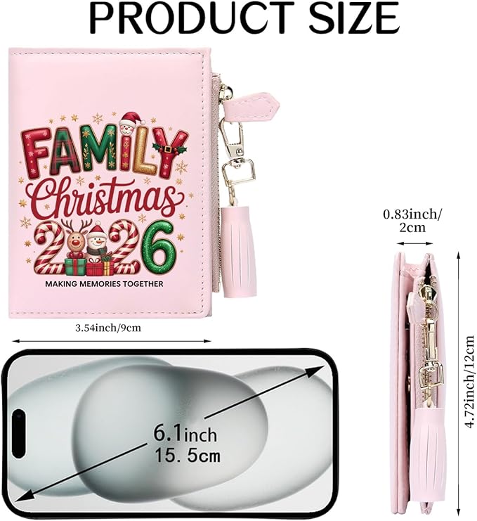 GEEAD Custom Design Small Wallets for Women Bifold Slim Coin Purse Zipper ID Card Holder for Christmas