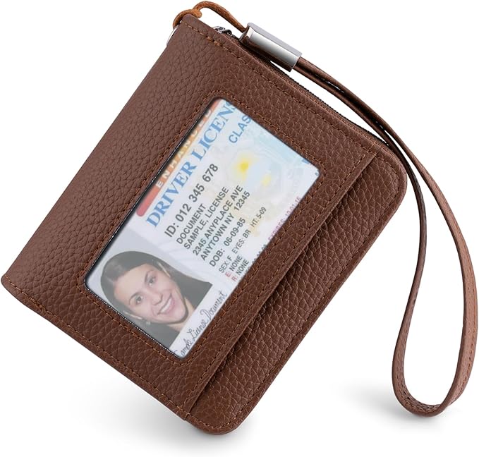 Genuine Small Wallet for Women, Slim RFID Blocking Credit Card Holder with ID Window, Compact Purses for Women with 30 Card Slots
