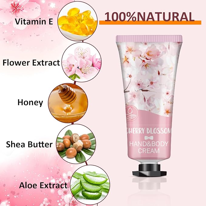 12 Pack Hand Cream Gift Set, Valentines Day Gifts for Her, Bulk Hand Lotion Travel Size for Dry Cracked Hands, Mini Moisturizing Hand Lotion for Mothers Day Gifts, Teacher Gifts and Nurse Gifts