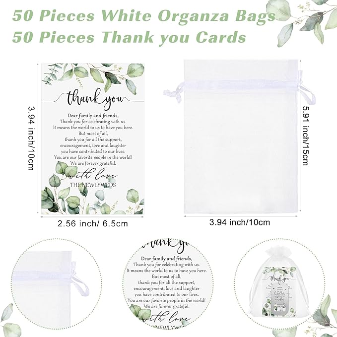 50 Sets Wedding Gifts for Guests Cheers to Love Laughter and Happily Ever After Opener Beer Opener Keychain Bottle Opener Keychain Thank You Card Organza Bags Bridal Shower Souvenirs