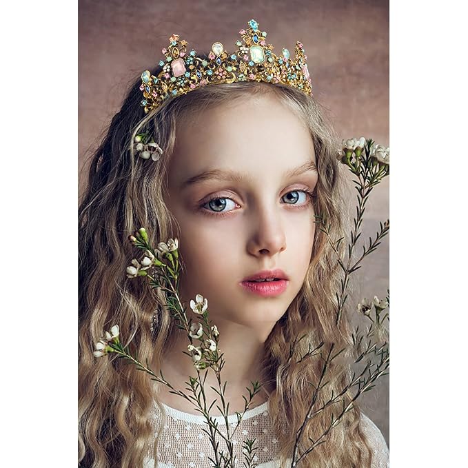 Didder Baroque Vintage Crowns and Tiaras - Royal Princess Crowns for Girls and Women - Wedding, Halloween, Christmas, Prom, Birthday and Party