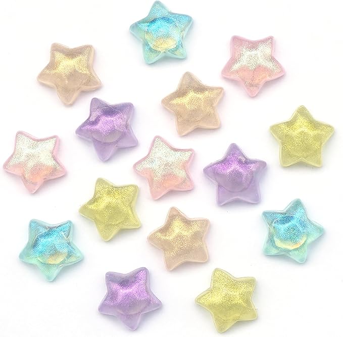 KEYDUACU 15Pcs Strong Star Refrigerator Magnet Fridge Sticker,Colorful 3D Craft Decoration Magnet,Strong Fridge Magnets for Kitchen,Office Whiteboard, Cabinet and Dishwasher (Ripple Stars)